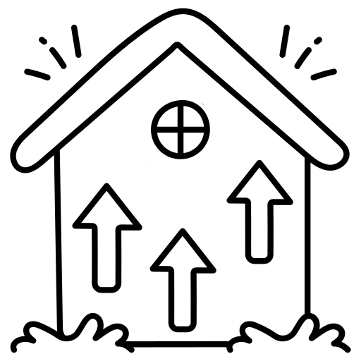 icône surélévation de maison